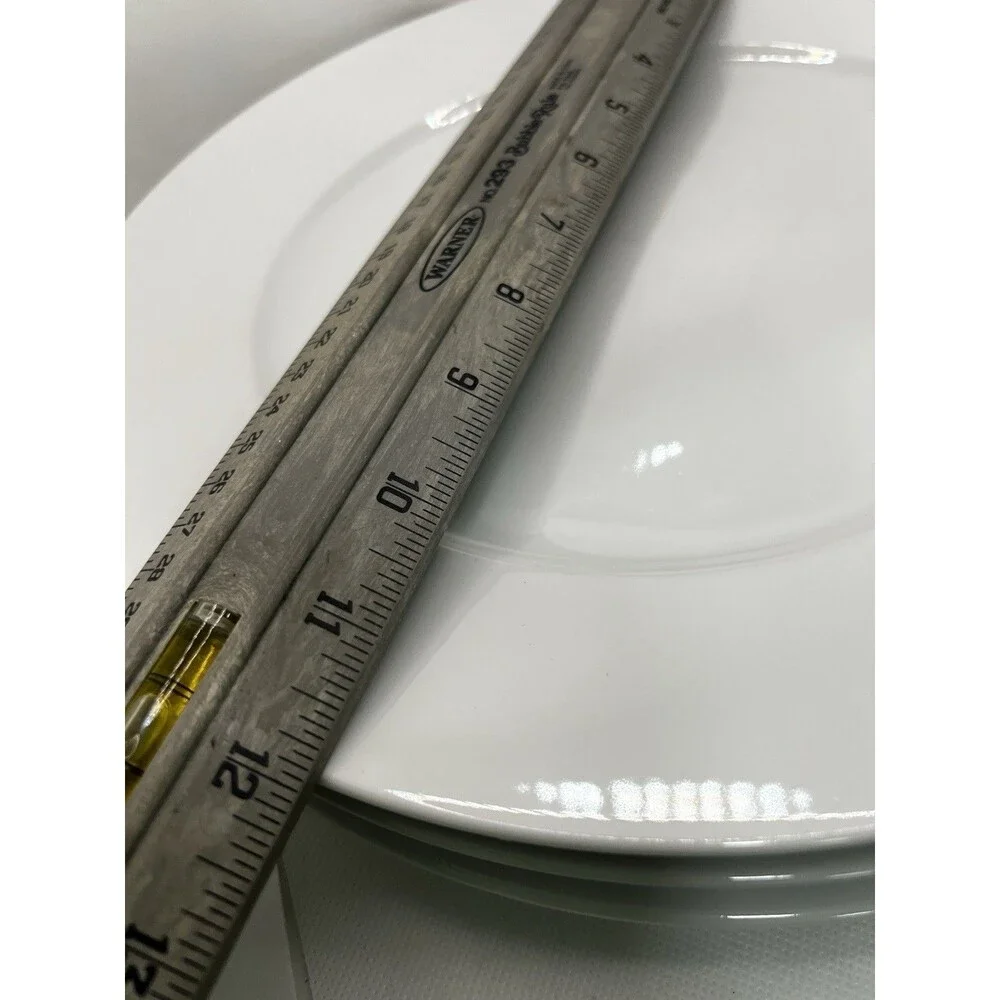3 Revol France White Porcelain Wide Rim Dinner Plates 11” Restaurant charger